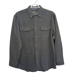 Grizzly Mountain Shirt Mens XL Gray Cotton Long Sleeve Button-Up Casual